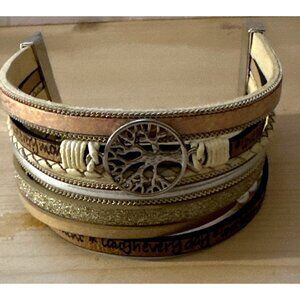 Inspirational Quotes Multi Layer Wrap Bracelet Tree Of Life Magnetic Boho Campus